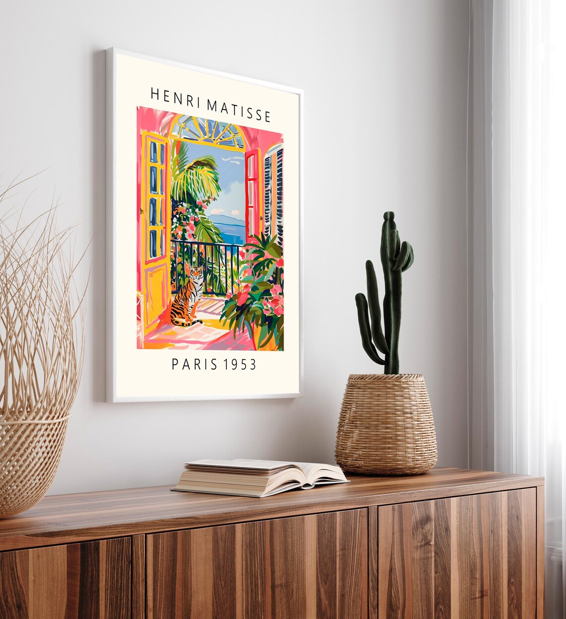 Henri Matisse Style Tiger Balcony Sea View Paris 1953 Poster - Image 5