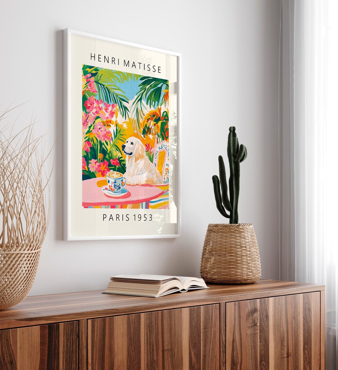 Great Pyrenees Coffee Print, Matisse-Inspired Maximalist - Image 2