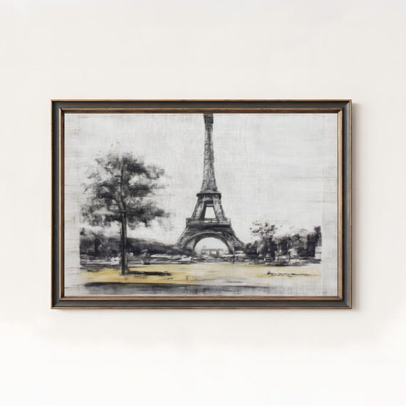 Vintage Eiffel Tower Sketch Print Parisian Wall Art 273