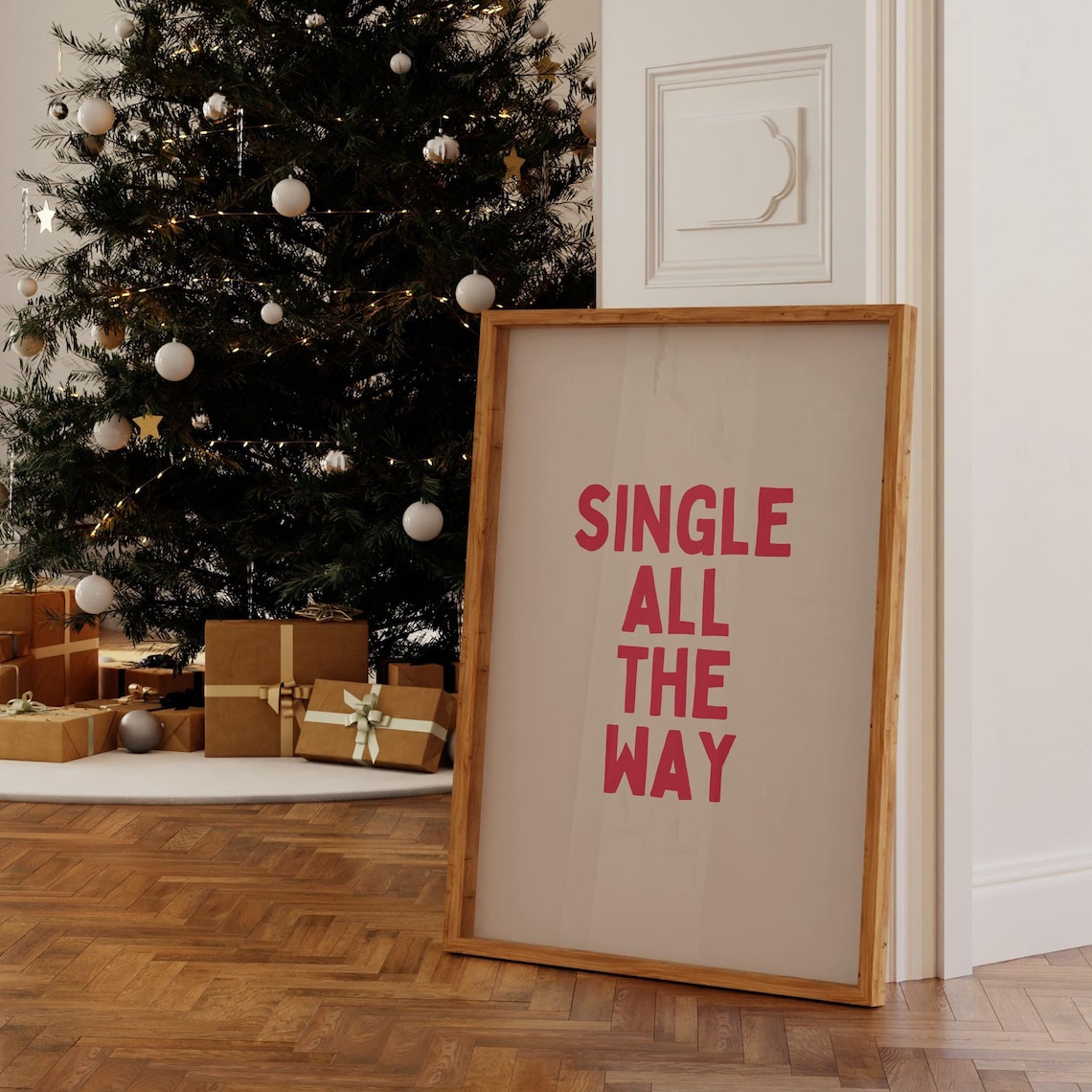 Up To Snow Good Cute Snowman Holiday Pun Red Green Christmas Poster - Image 2