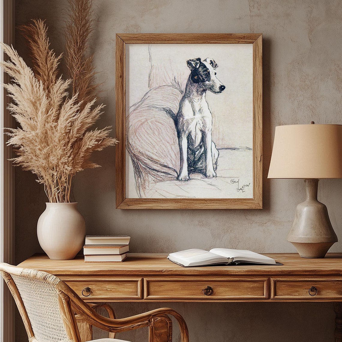 Smooth Fox Terrier Portrait Cecil Aldin Classic Dog Art Print