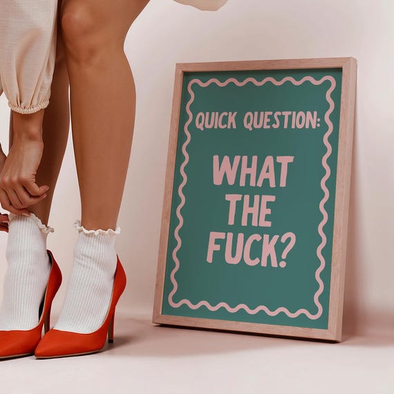 Quick Question What The Fuck Funny Quote Poster