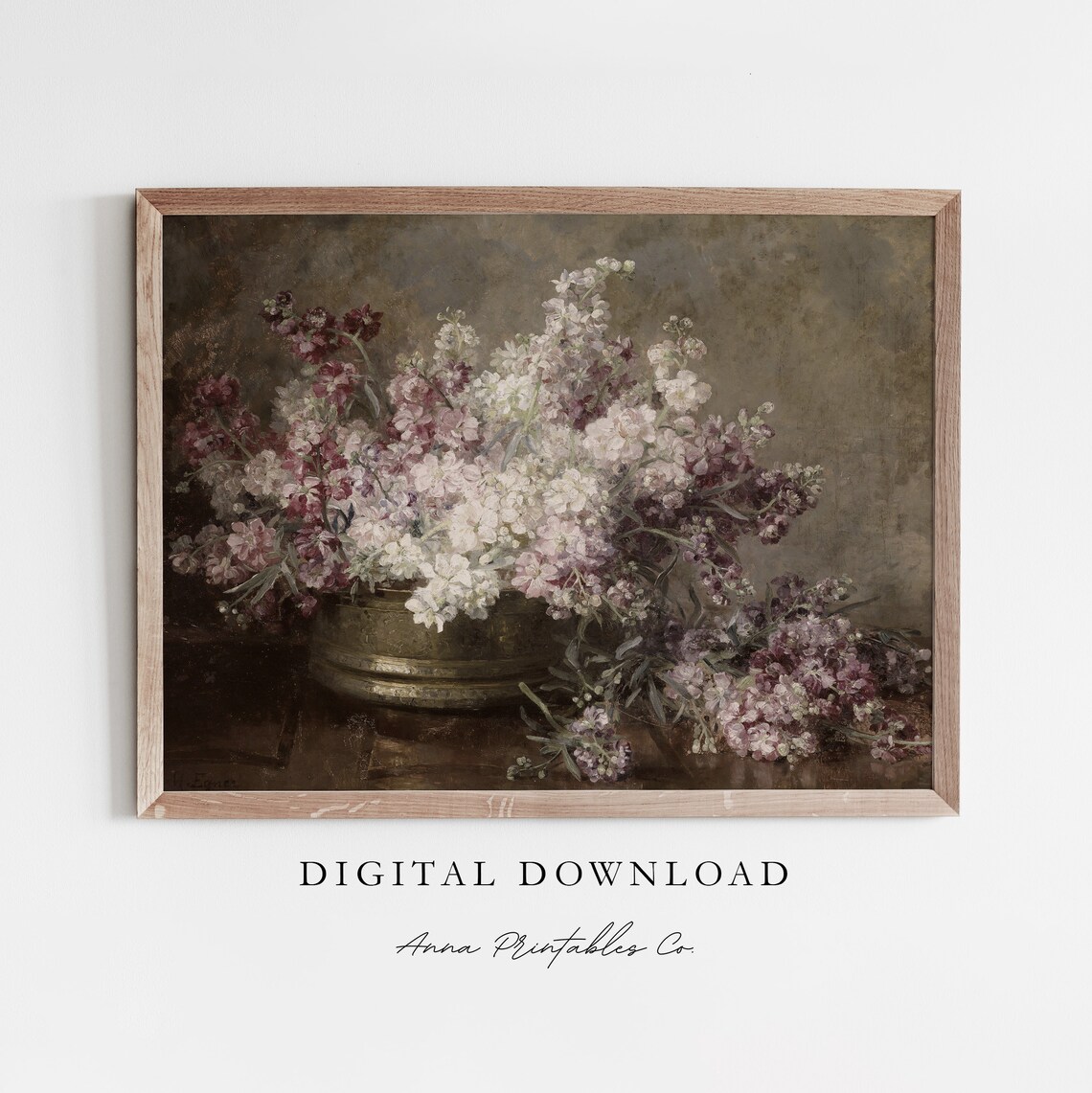 Bouquet of Flowers Vintage Still Life Art Print