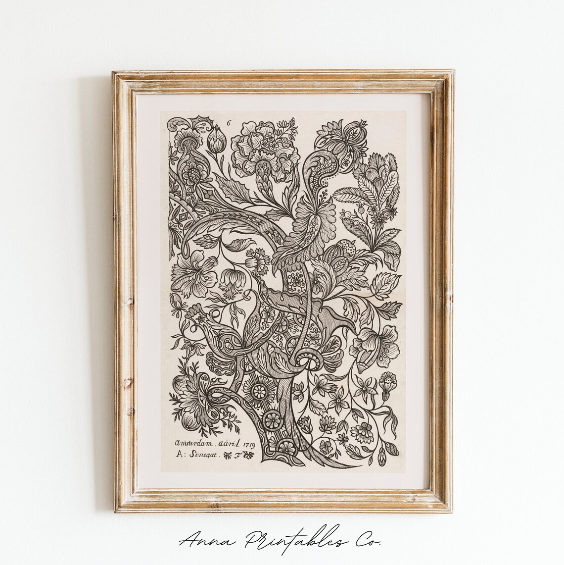 18th Century Textile Design, Vintage Art Print