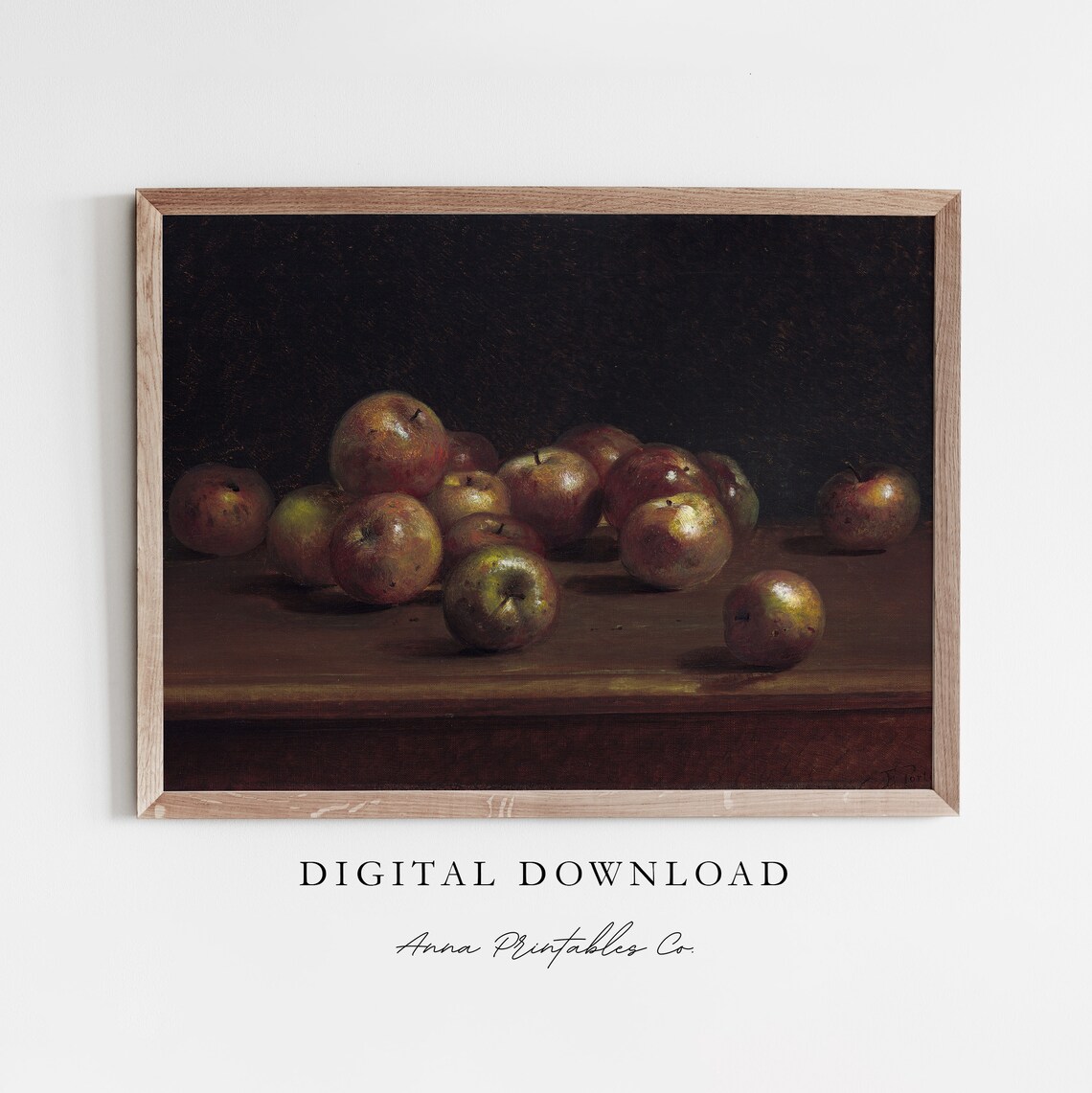 Still Life With Fruit Vintage Oil Painting Art Print