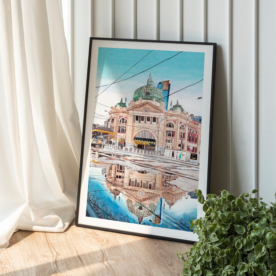 Melbourne Cityscape Travel Poster, Australia - Image 2