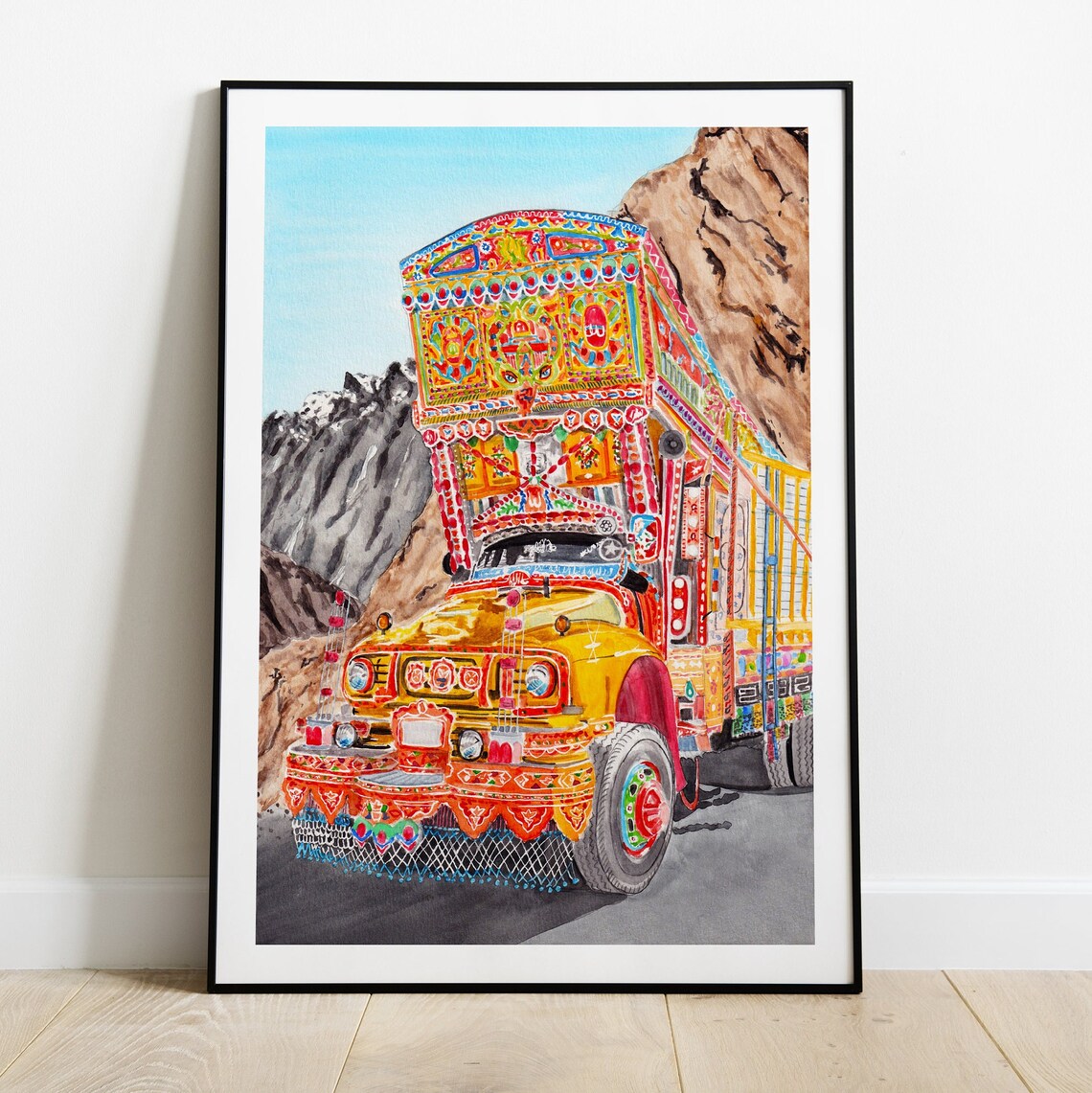 Karakoram Highway Travel Poster, Pakistan Art Print - Image 2