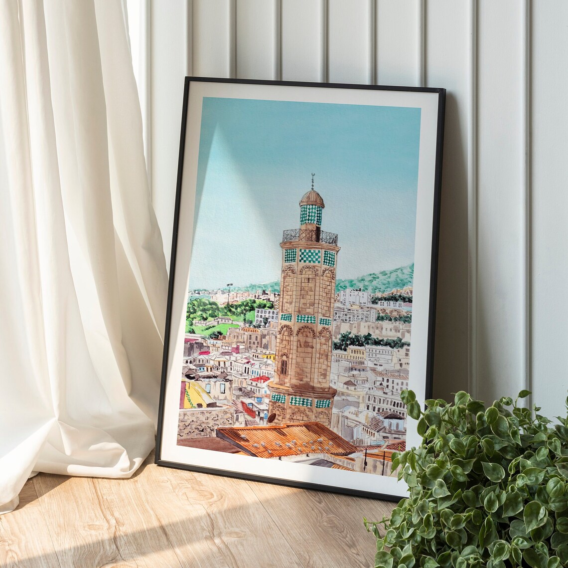 Oran Algeria Travel Poster, Sidi El Houari Cityscape - Image 2