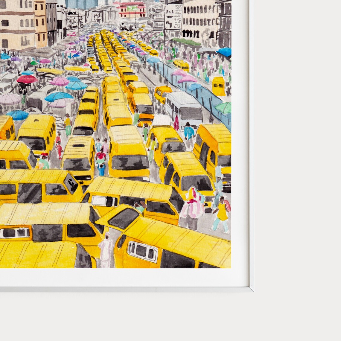 Lagos Cityscape, Nigeria Travel Poster Art Print - Image 3