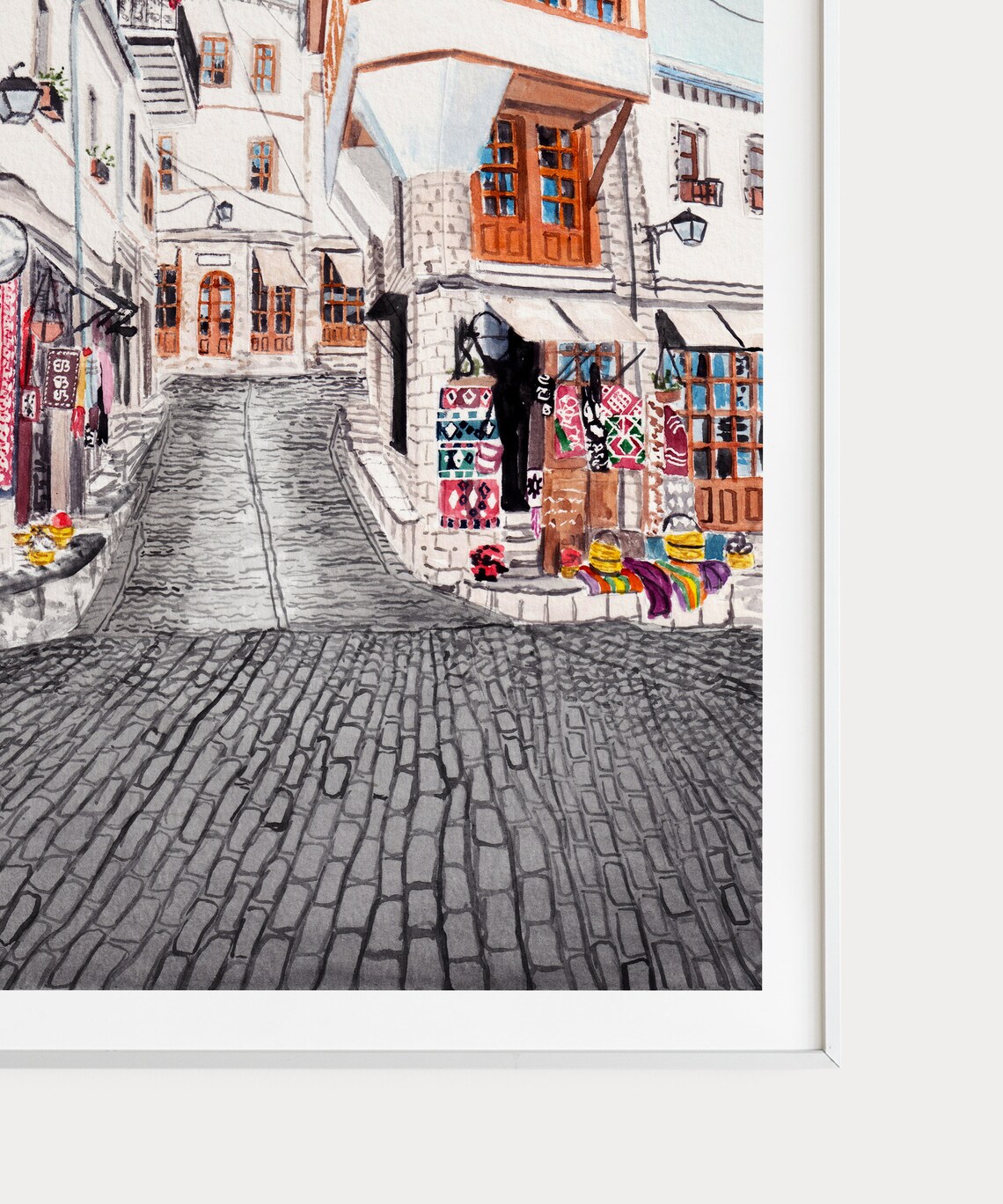 Gjirokastra Albania Watercolor Art Print, Europe - Image 3