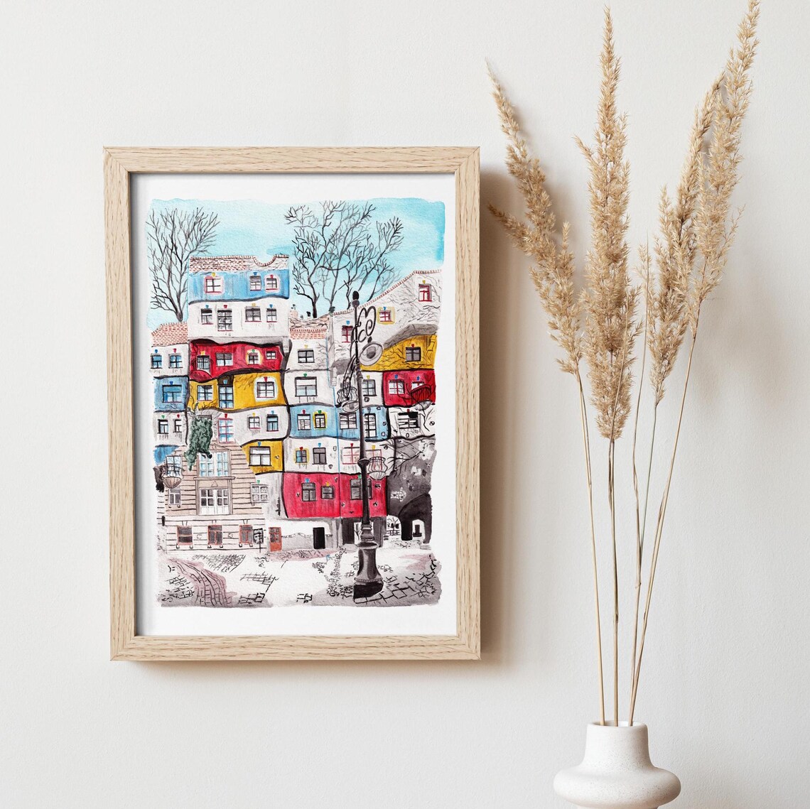 Vienna, Austria Watercolor Cityscape Travel Poster - Image 2