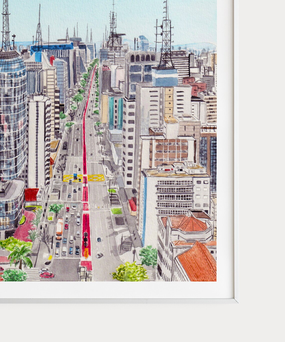 Sao Paulo Avenida Paulista, Brazil Travel Poster - Image 2