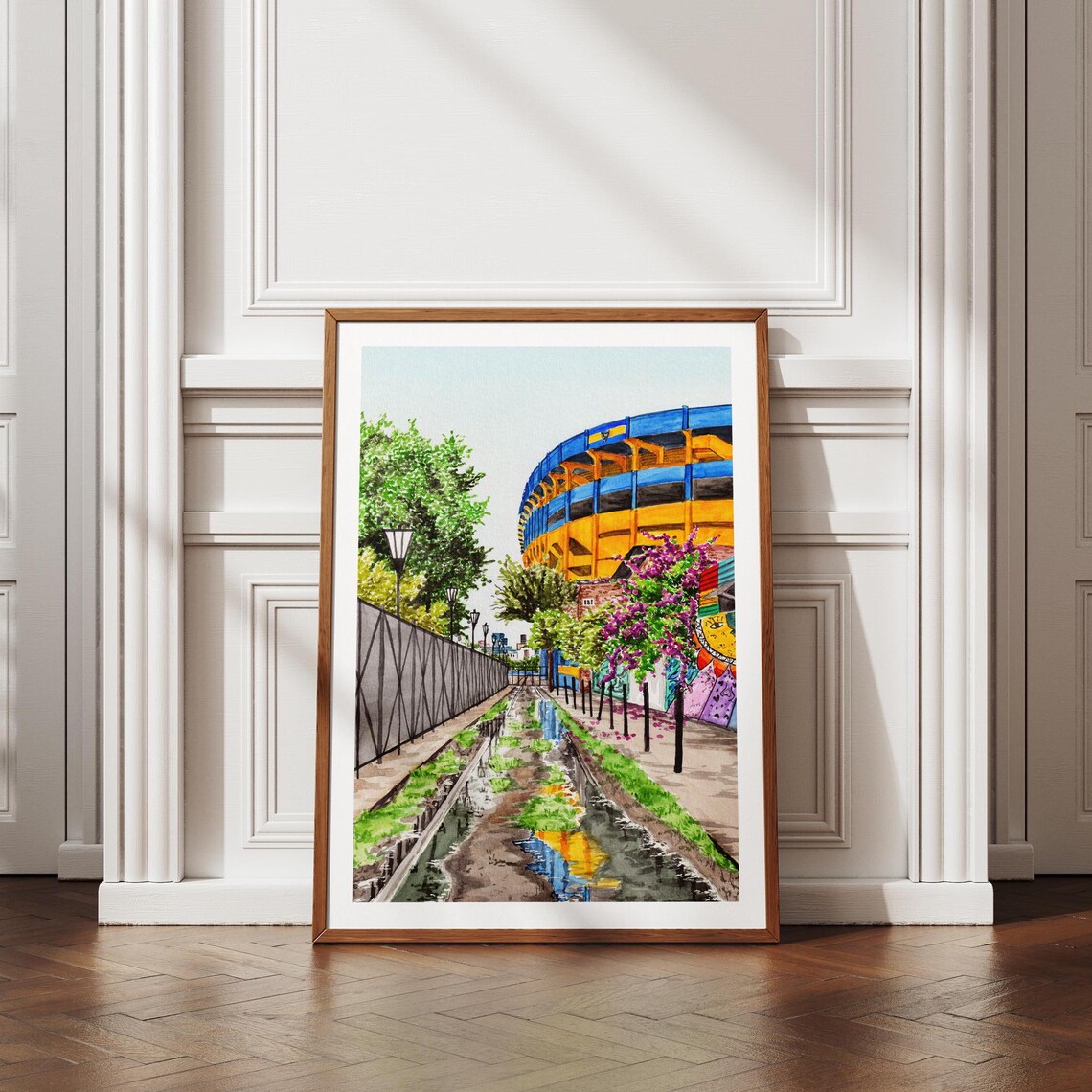 La Boca Buenos Aires Watercolor Travel Poster - Image 2