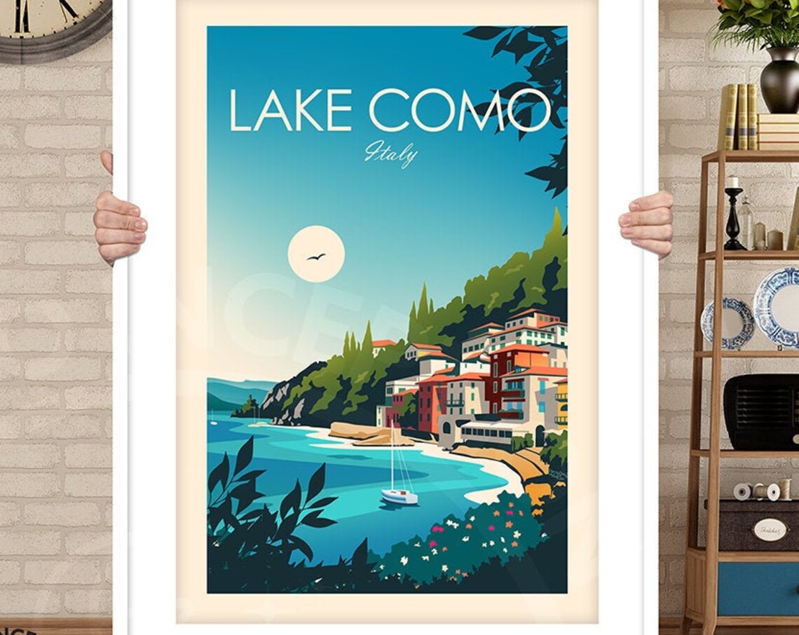 Amalfi Coast Vintage Travel Poster - Image 3