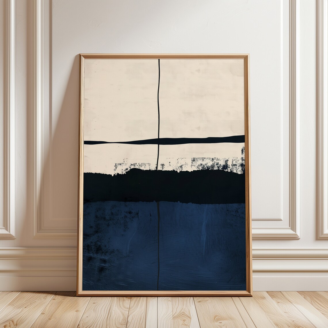 Abstract Print, Minimalist Japandi Brush Strokes