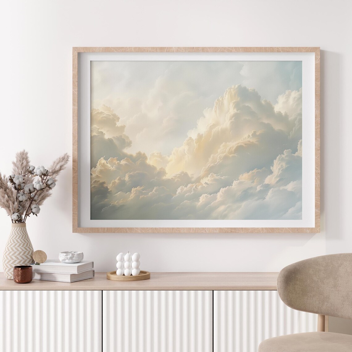 Clouds Painting, Minimalist Sky Art - Image 4