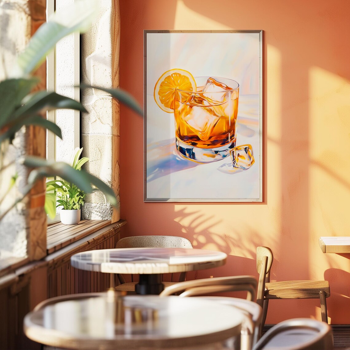 Old Fashioned Cocktail Painting, Bar Decor - Image 2