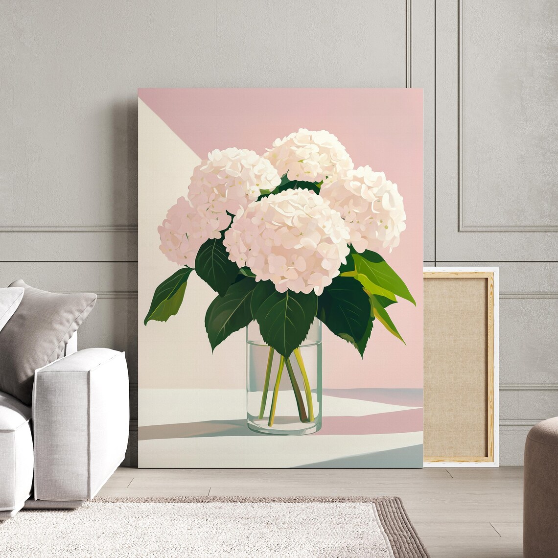 Hydrangea Flower Painting, Botanical Wall Art - Image 4