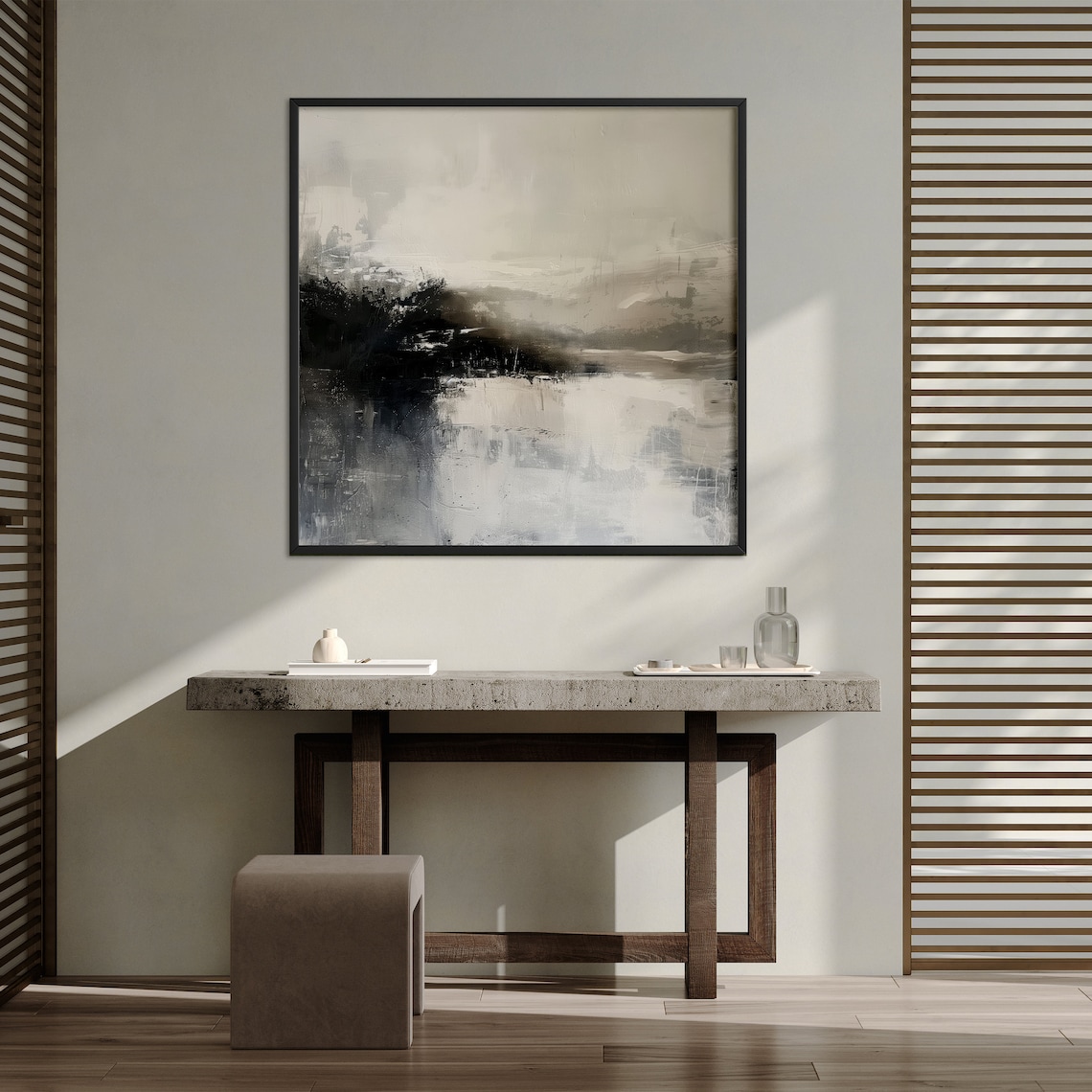 Abstract Square - Japandi Brush Strokes - Image 2