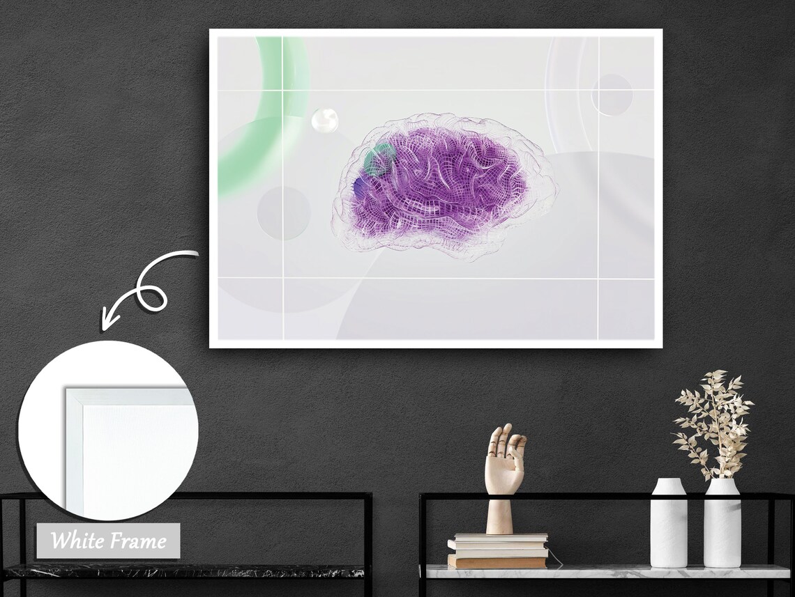 The Enigma Of The Mind, Watercolor Brain Art - Image 3