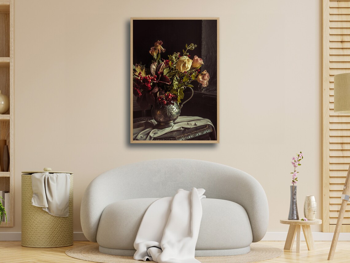 Classical Still Life, Timeless Elegance Art Print - Image 3