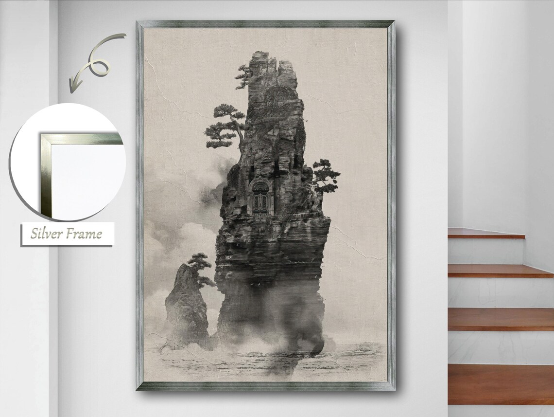 Rock With Imprinted Shapes, Geometric Stone Art - Image 2