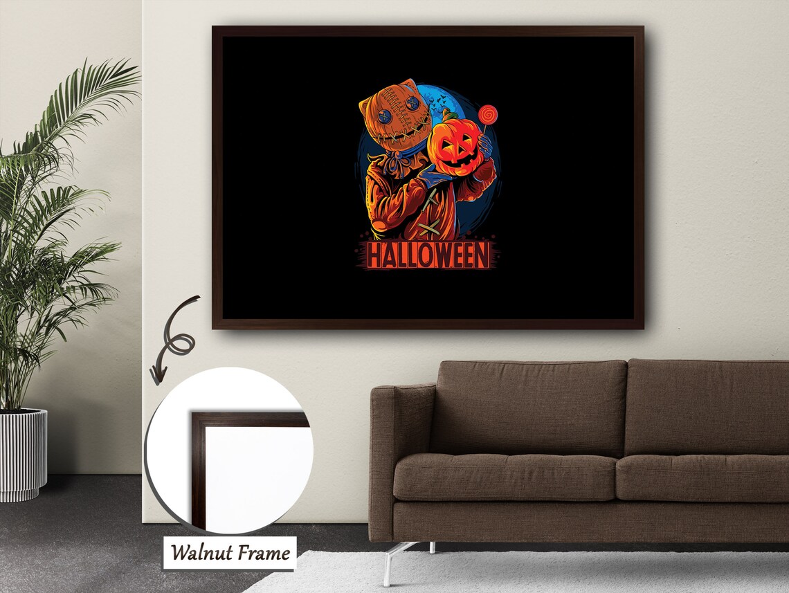 Harvest of Fears, Halloween Scarecrow Art Print