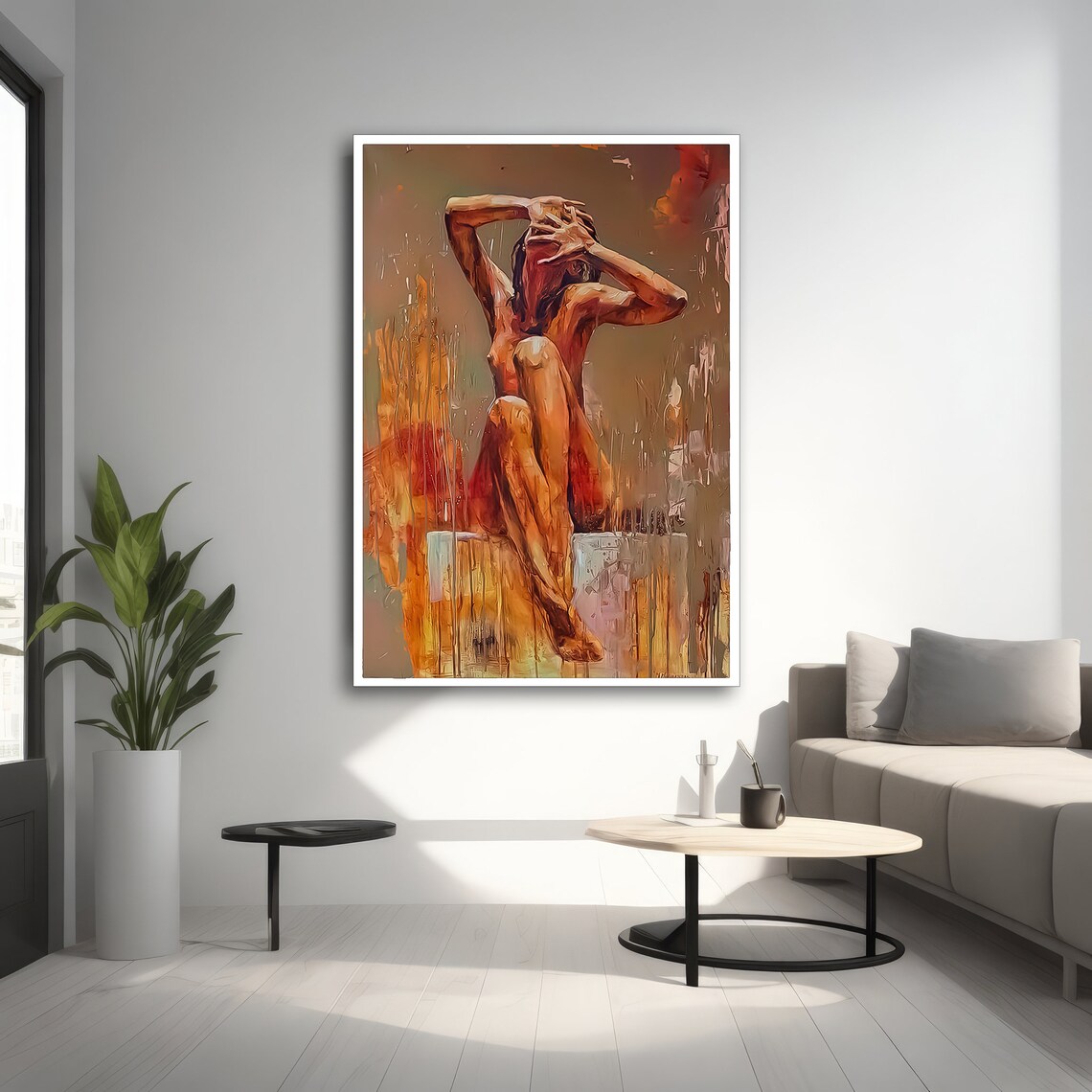Abstract Nude Female, Sensual Modern Art Gift - Image 2