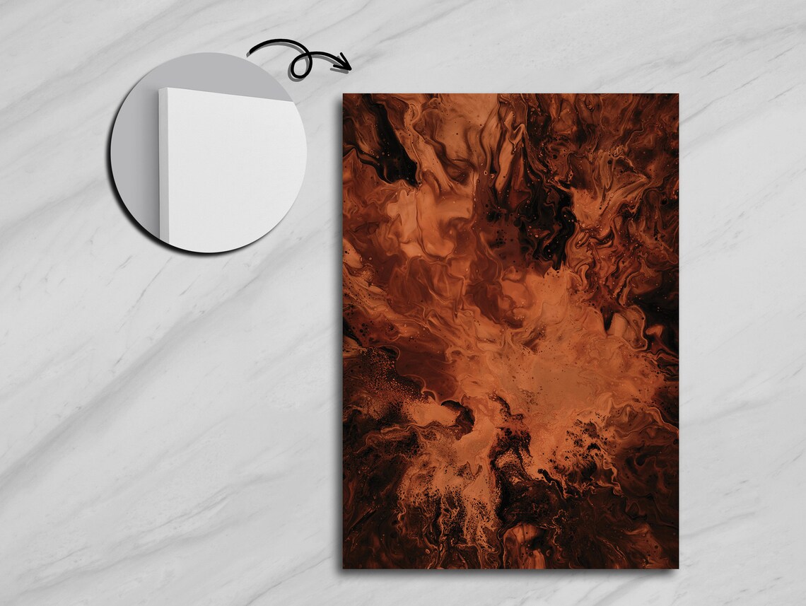 Nature Poured Into A Painting, Earthy Mud Brown - Image 5