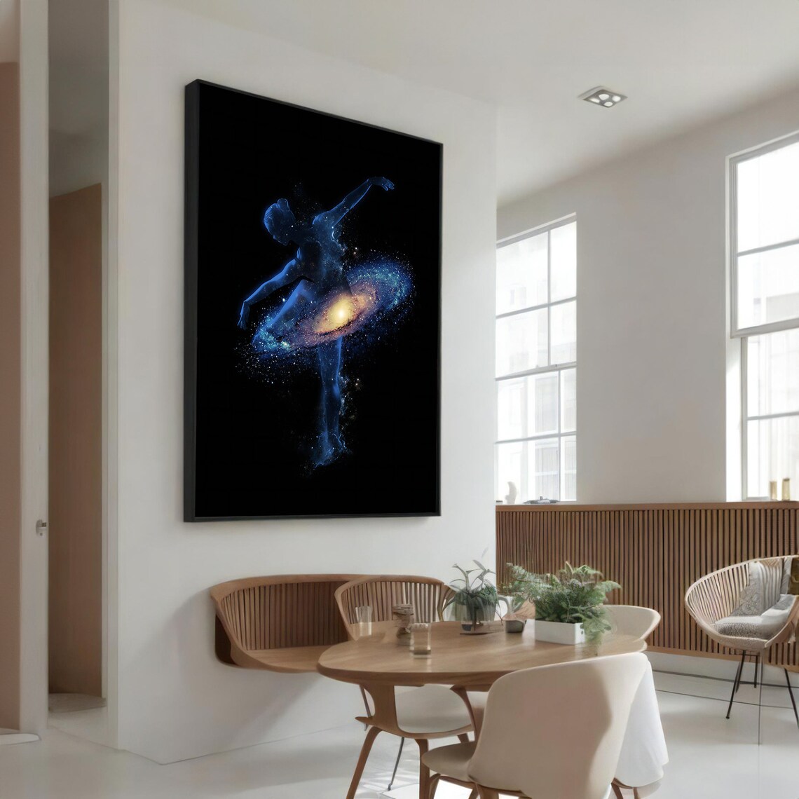 Galactic Ballet Dancer, Surreal Cosmic Art