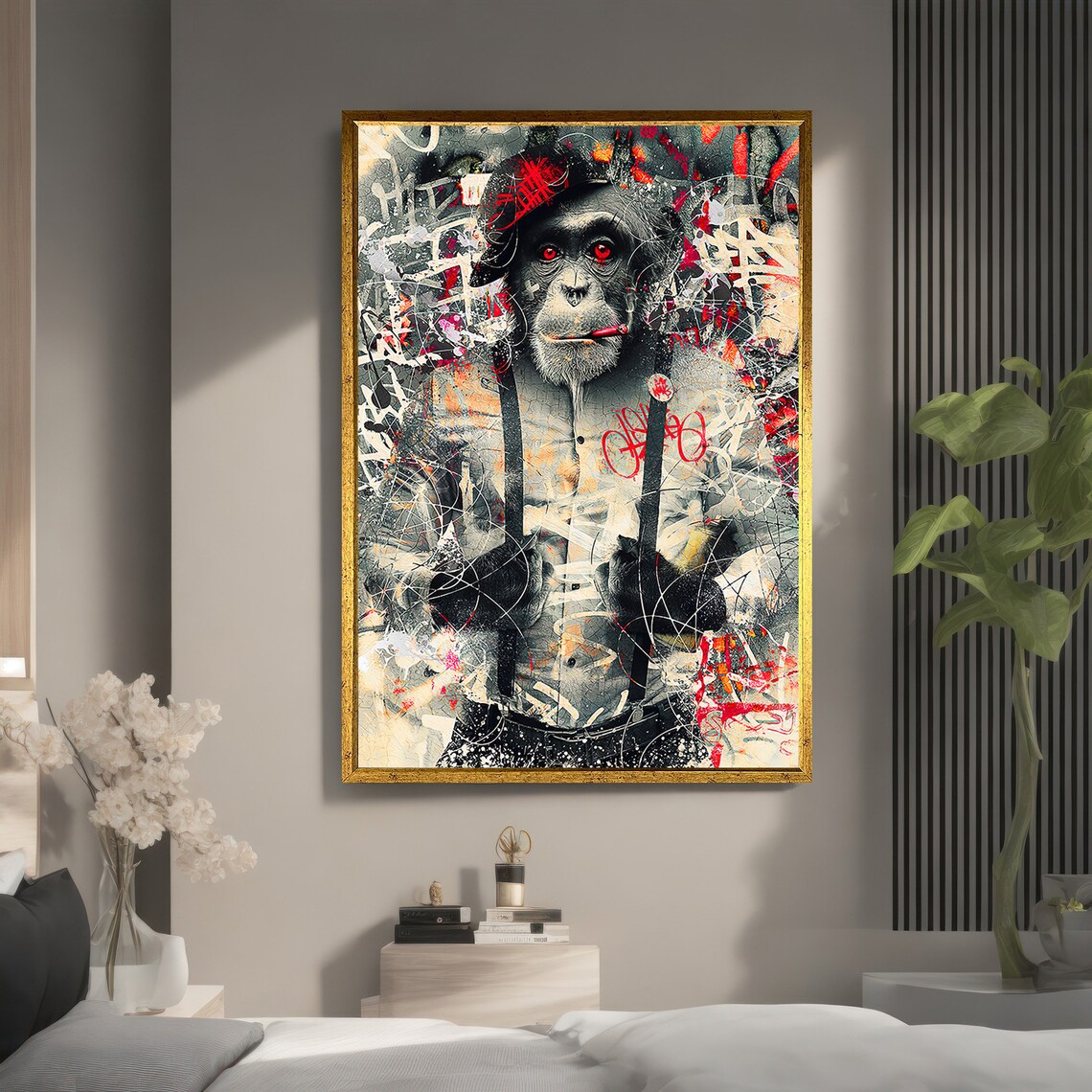 Edgy Graffiti Monkey, Contemporary Street Art - Image 5