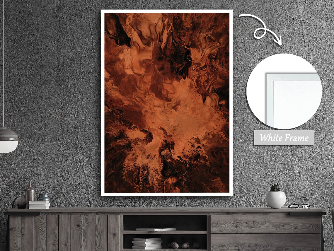 Nature Poured Into A Painting, Earthy Mud Brown - Image 3