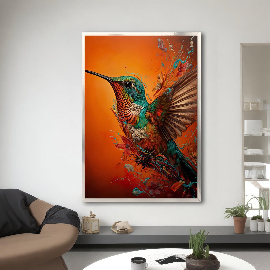 Hummingbird Painting, Gift for Bird Enthusiasts - Image 3