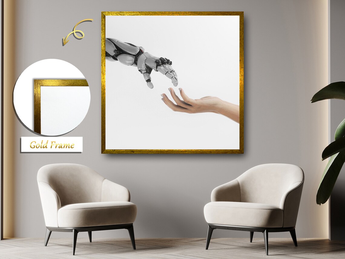 The Union Of People And Machine, Collaboration Art Print - Image 4