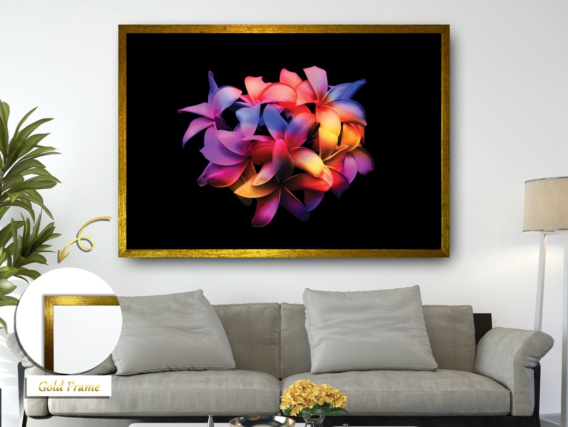 Plumeria Blossoms, Tropical Floral Art Print - Image 5