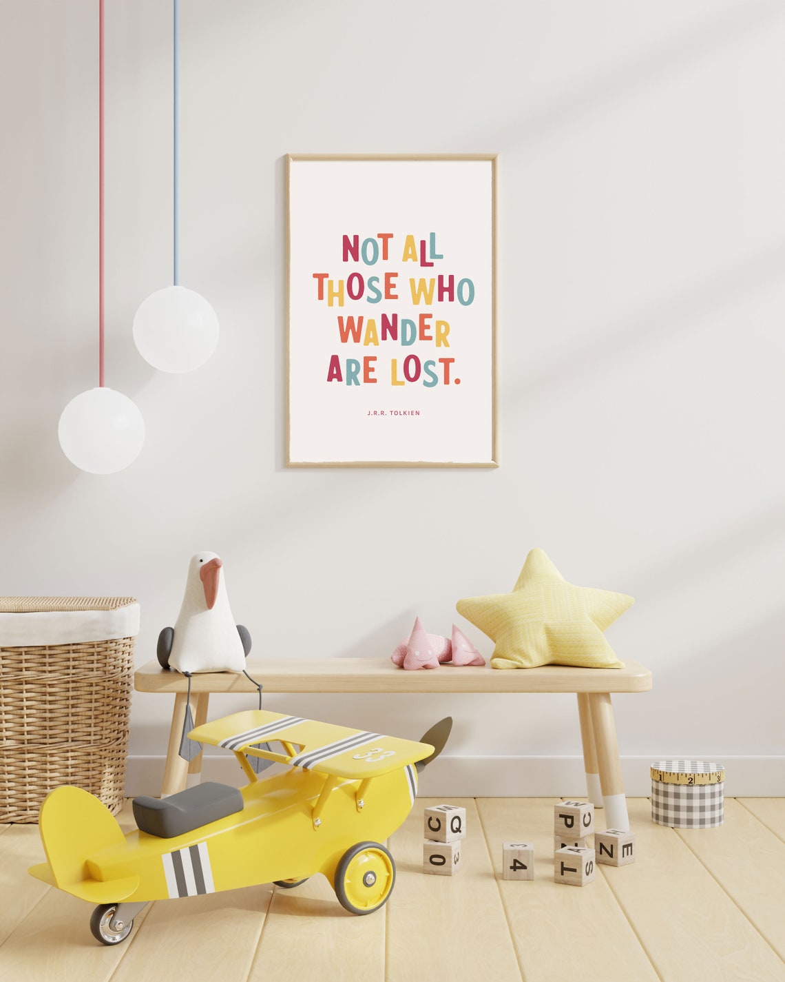 J R R Tolkien Not All Those Who Wander Are Lost Quote Nursery Poster - Image 5