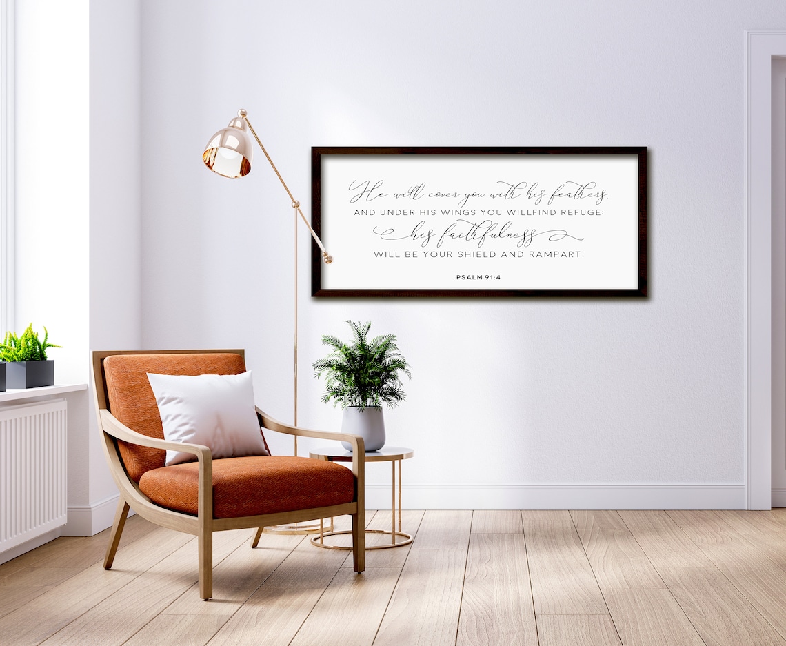 He Will Cover You With His Feathers Psalm 91:4 Art Print - Image 3