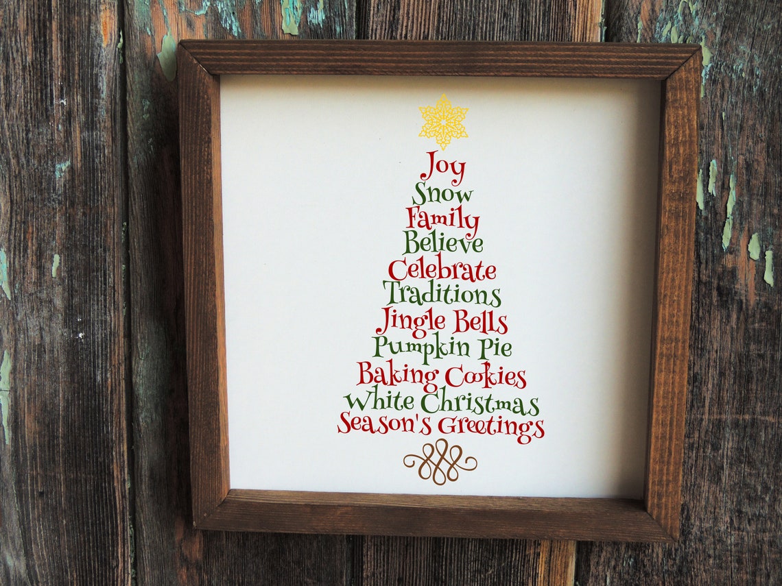 Christmas Printed Wood Sign Christmas Painted Wood Sign Holiday Wood Signs Holiday Farmhouse Decor Modern Farmhouse Decorations - Image 3