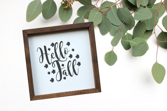Hello Fall Sign Hello Fall Wood Sign Fall Farmhouse Signs Fall Decor Farmhouse Rustic Fall Decor Farmhouse Wood Sign Rustic Sign