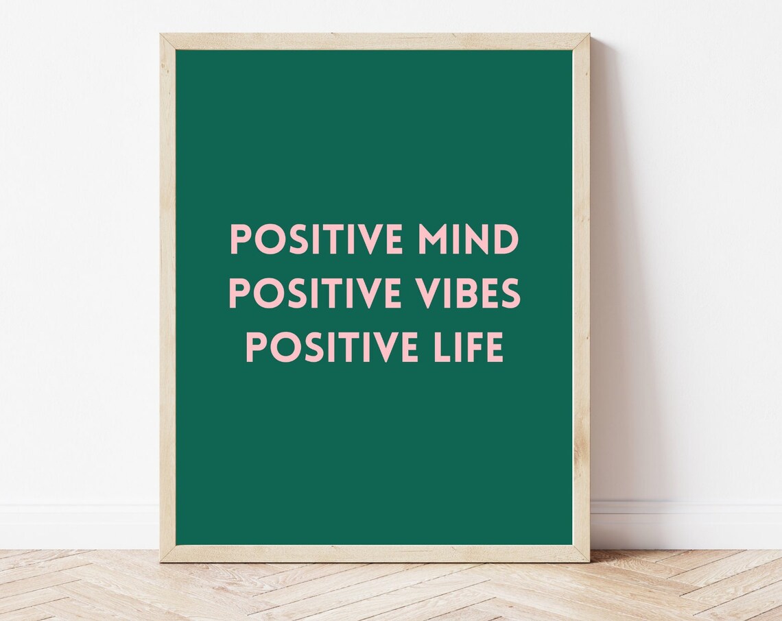 Positive Mindset Manifest Poster, Mindfulness Wall Art