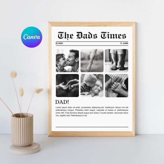 Dad Defination Photo Template Collage, Fathers Day Gift