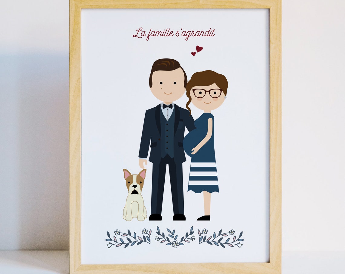 Personalized Chartel Family 2019 Rock Pregnancy Portrait Poster - Image 3