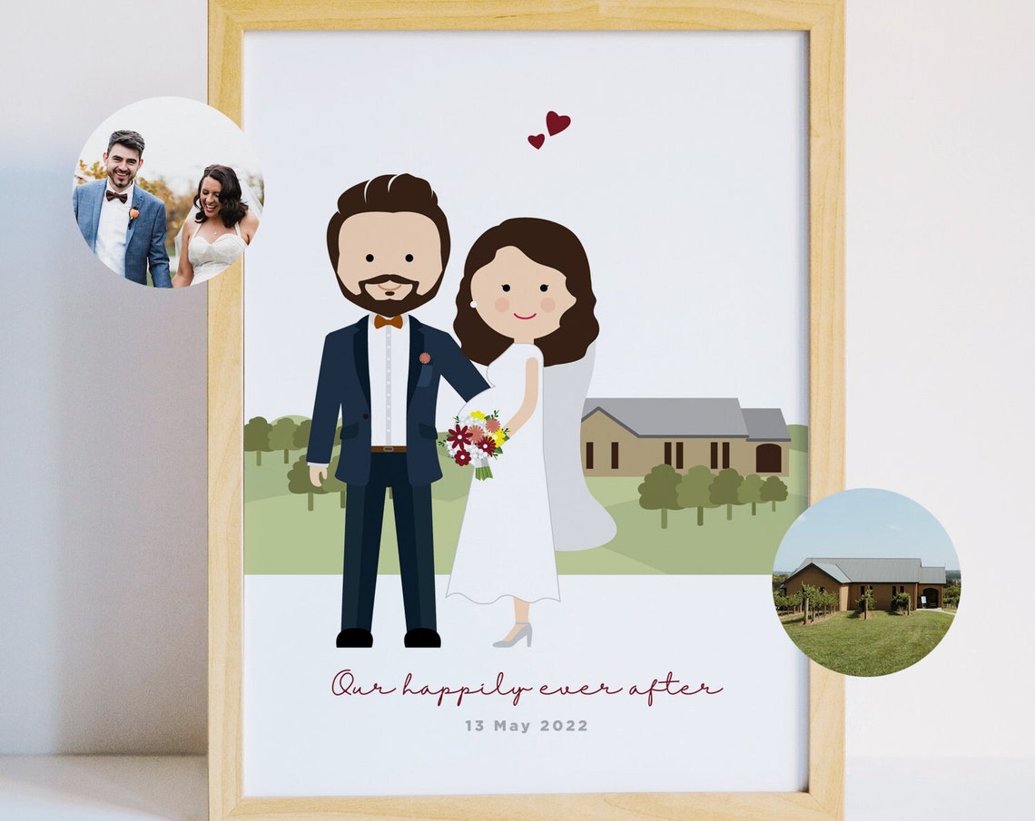 Personalized Our Happily Ever After May 2022 Wedding Portrait Poster
