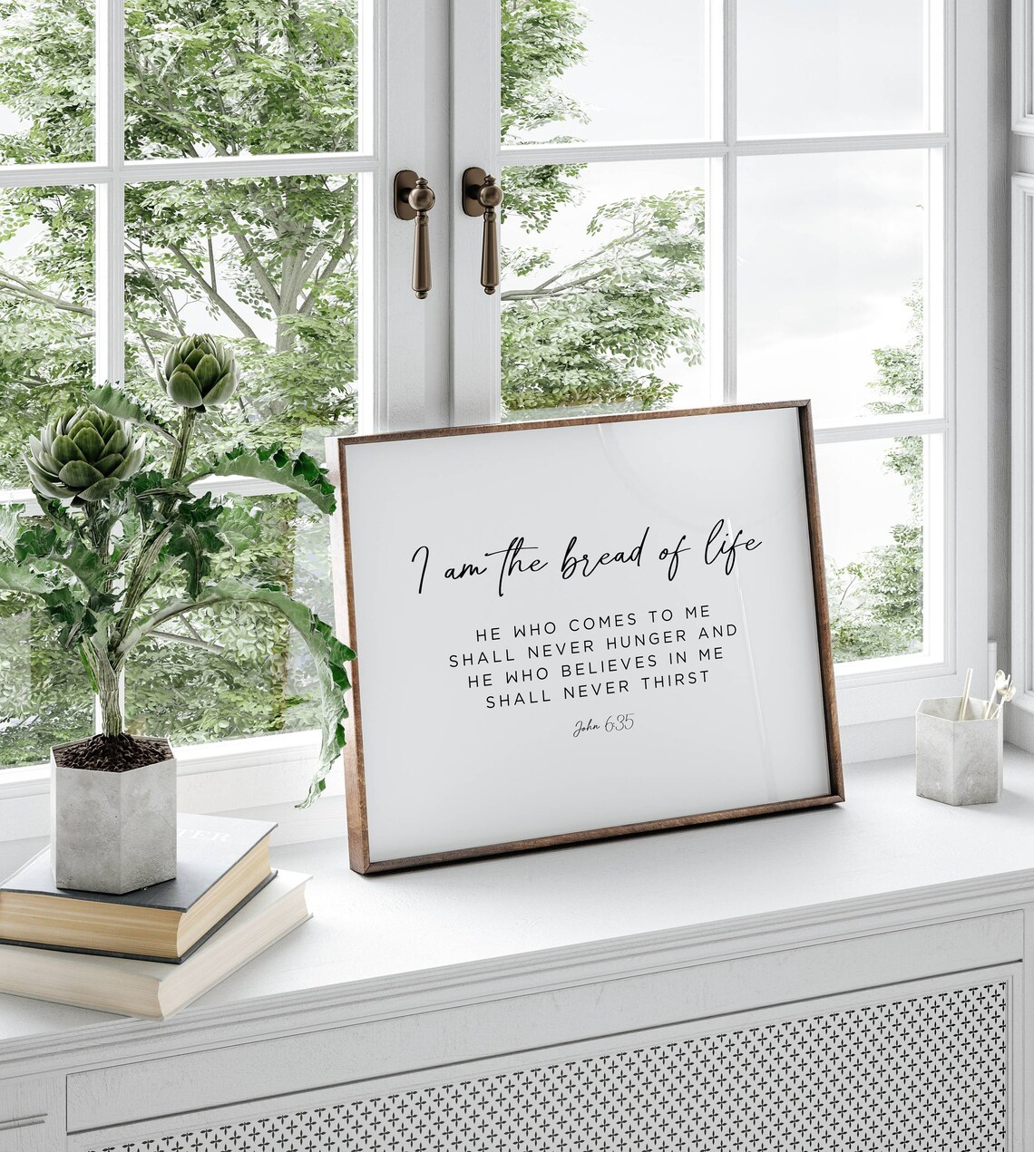 I Am The Bread Of Life John 6 35 Christian Kitchen Scripture Poster