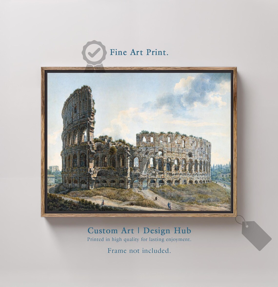 Colosseum Rome Travel Poster, Ancient Ruins