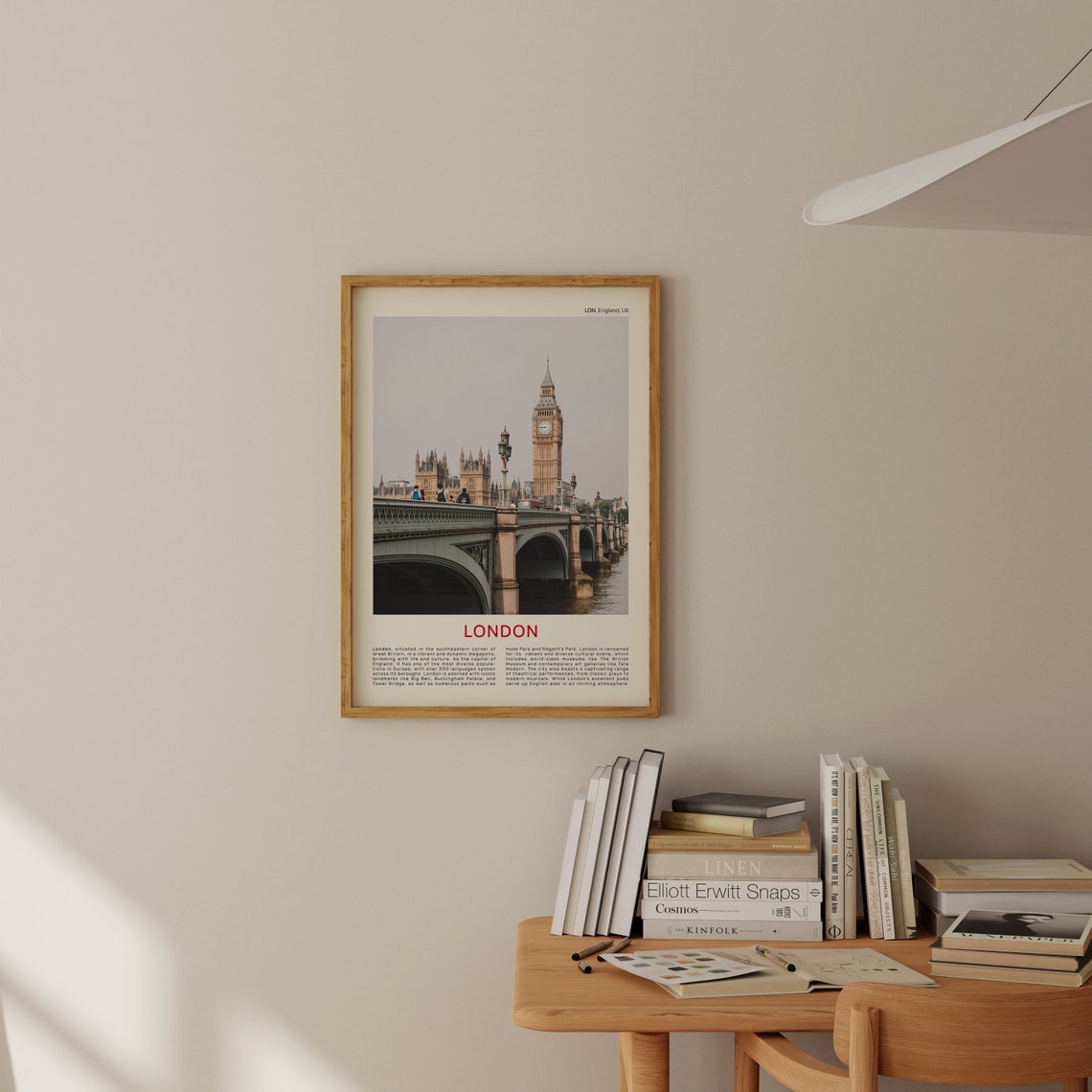 London Big Ben Westminster Bridge River Thames Photography Poster - Image 2