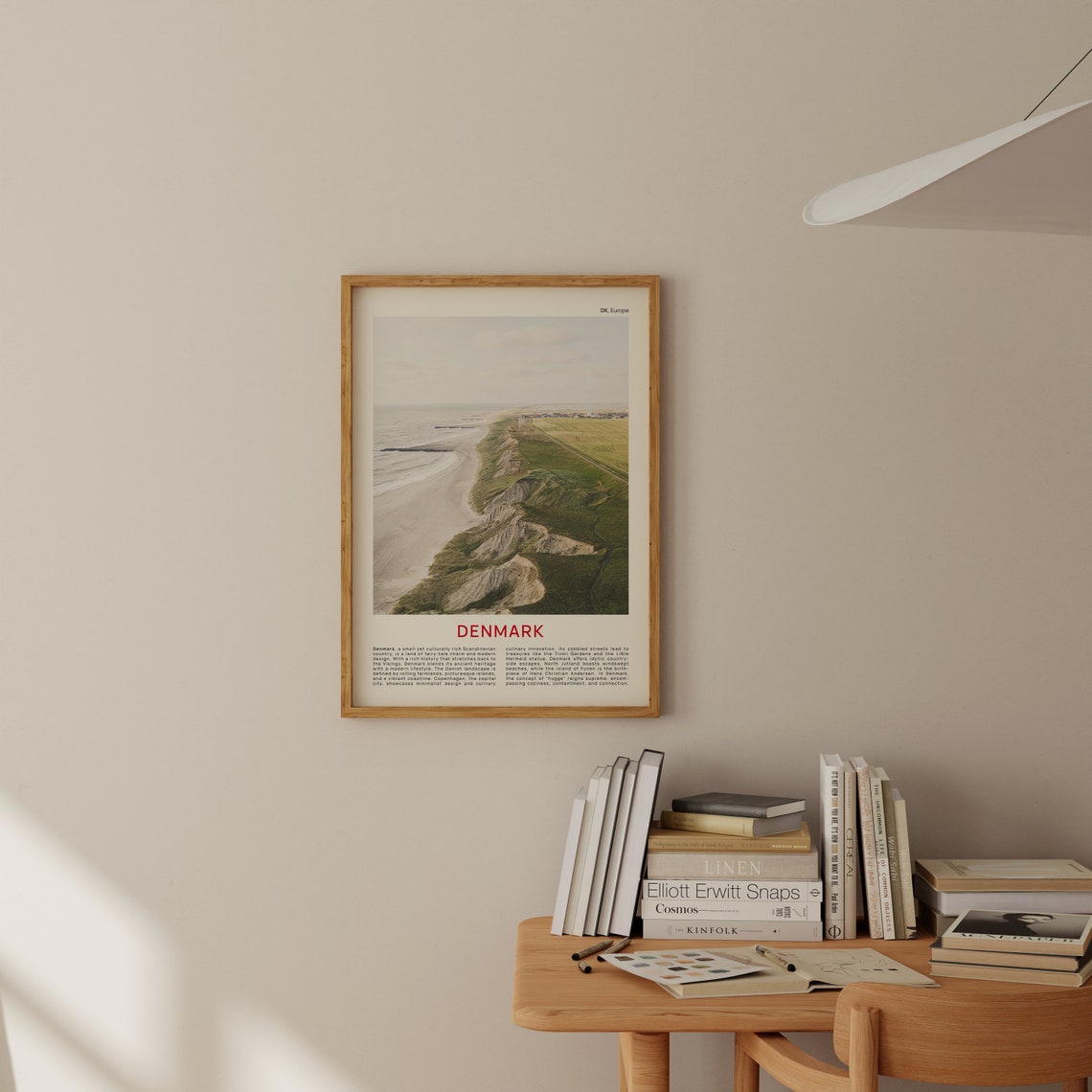Denmark Coastal Cliffs Sandy Beach Nordic Landscape Photo Poster - Image 2