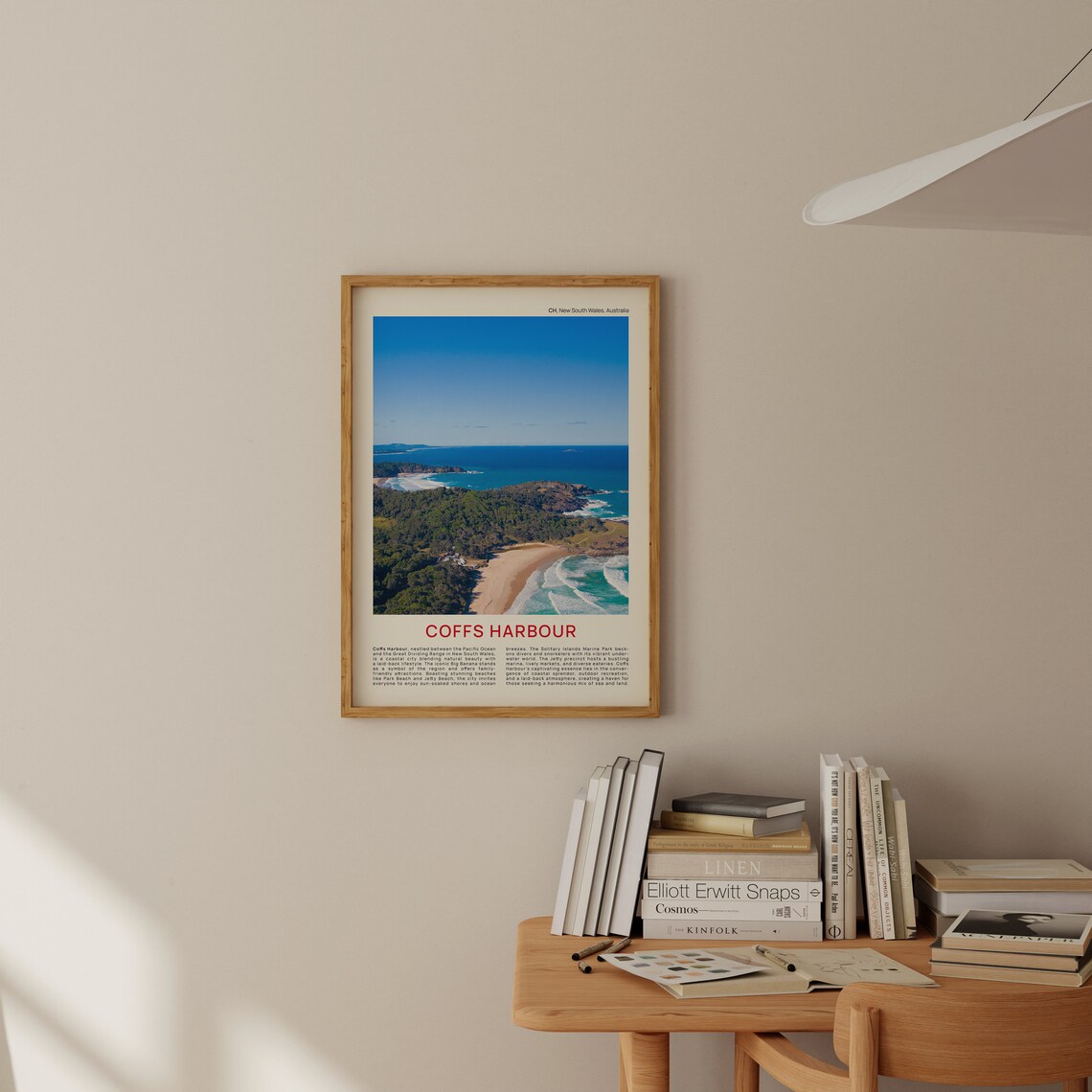 Coffs Harbour Aerial Coastline and Beach Film Photo Travel Poster - Image 2