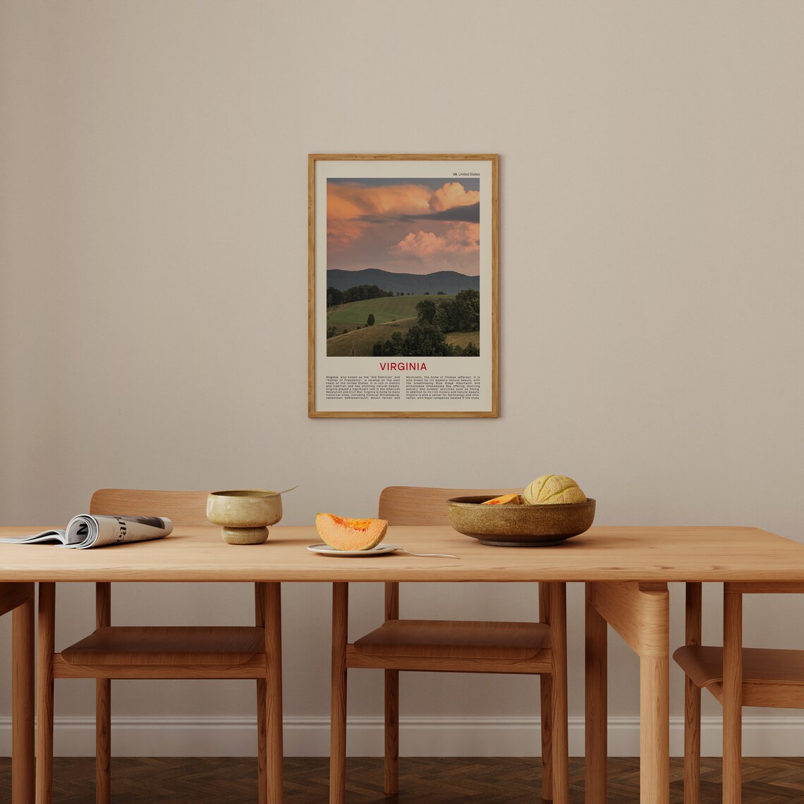 Virginia USA Film Photo Blue Ridge Sunset Landscape Travel Poster - Image 4
