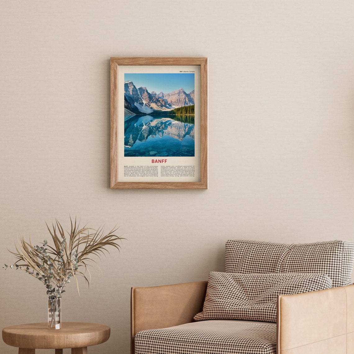 Banff Moraine Lake Rocky Mountain Peak Reflection Photo Poster - Image 4